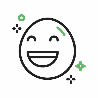 Gülümseyen Gözler ikon vektör görüntüsüyle sırıtan yüz. Mobil uygulama web uygulaması ve yazdırma ortamı için uygundur.