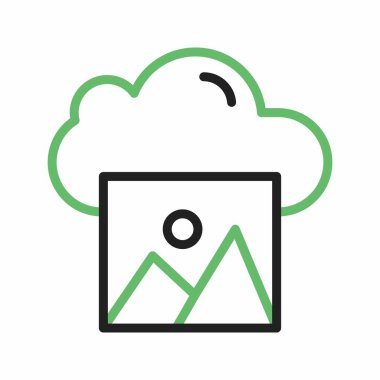 Bulut simgesi vektör görüntüsünde görüntüler. Mobil uygulama web uygulaması ve yazdırma ortamı için uygundur.