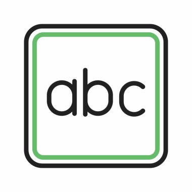 Latin harfleri simge vektör resmini girin. Mobil uygulama web uygulaması ve yazdırma ortamı için uygundur.