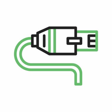 İnternet Kablo ikonu vektör görüntüsü. Mobil uygulama web uygulaması ve yazdırma ortamı için uygundur.