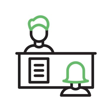 Röportaj simgesi vektör resmi. Mobil uygulama web uygulaması ve yazdırma ortamı için uygundur.