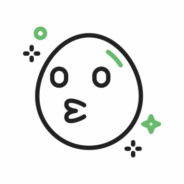 Öpüşen Yüz simgesi vektör görüntüsü. Mobil uygulama web uygulaması ve yazdırma ortamı için uygundur.