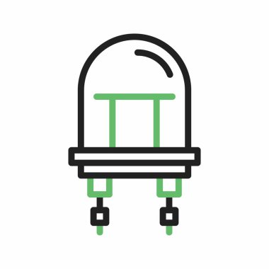 Işık Diyot simgesi vektör görüntüsü yayıyor. Mobil uygulama web uygulaması ve yazdırma ortamı için uygundur.