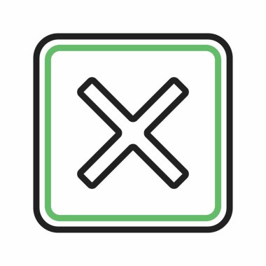 Simge vektör resmini çarp. Mobil uygulama web uygulaması ve yazdırma ortamı için uygundur.