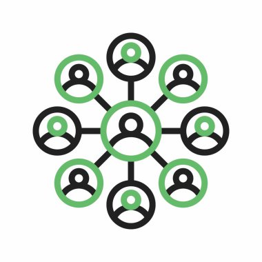 Ağ Grubu simgesi vektör resmi. Mobil uygulama web uygulaması ve yazdırma ortamı için uygundur.