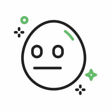 Tarafsız Yüz ikon vektör görüntüsü. Mobil uygulama web uygulaması ve yazdırma ortamı için uygundur.