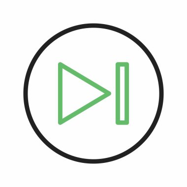 Sonraki Parça simgesi vektör resmi. Mobil uygulama web uygulaması ve yazdırma ortamı için uygundur.