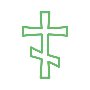 Ortodoks Cross ikon vektör görüntüsü. Mobil uygulama web uygulaması ve yazdırma ortamı için uygundur.