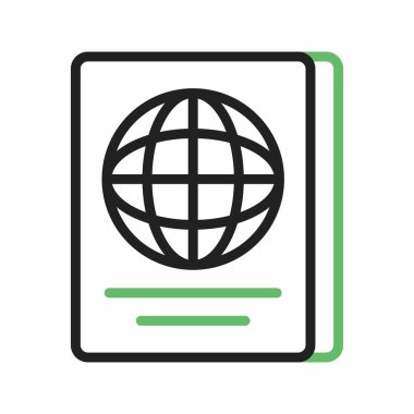 Pasaport simgesi vektör görüntüsü. Mobil uygulama web uygulaması ve yazdırma ortamı için uygundur.