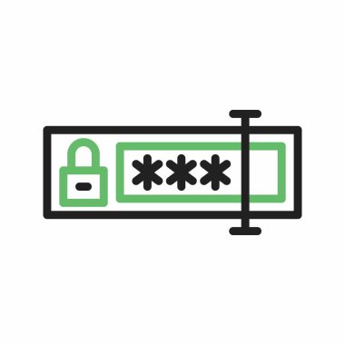 Parola alanı ikon vektör görüntüsü. Mobil uygulama web uygulaması ve yazdırma ortamı için uygundur.