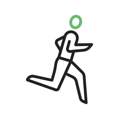 Simge vektör görüntüsü çalıştıran kişi. Mobil uygulama web uygulaması ve yazdırma ortamı için uygundur.