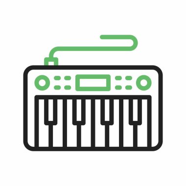 Piyano Klavyesi ikon vektör görüntüsü. Mobil uygulama web uygulaması ve yazdırma ortamı için uygundur.