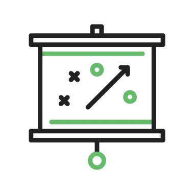 Sunum simgesi vektör görüntüsü. Mobil uygulama web uygulaması ve yazdırma ortamı için uygundur.