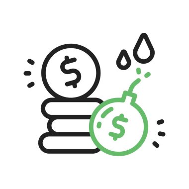 İş Riski simgesi vektör imajını azalt. Mobil uygulama web uygulaması ve yazdırma ortamı için uygundur.