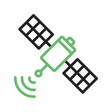 Uydu simgesi vektör görüntüsü. Mobil uygulama web uygulaması ve yazdırma ortamı için uygundur.