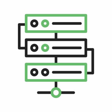 Sunucu simgesi vektör resmi. Mobil uygulama web uygulaması ve yazdırma ortamı için uygundur.