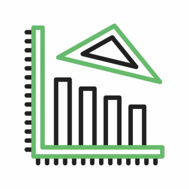 Kare ve Grafik simgesi vektör resmini ayarla. Mobil uygulama web uygulaması ve yazdırma ortamı için uygundur.