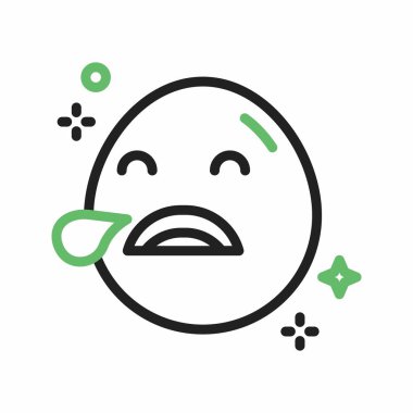 Uykulu Yüz ikon vektör görüntüsü. Mobil uygulama web uygulaması ve yazdırma ortamı için uygundur.