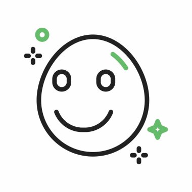 Hafif Gülen Yüz ikon vektör görüntüsü. Mobil uygulama web uygulaması ve yazdırma ortamı için uygundur.