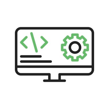 Yazılım Geliştirici simge vektör resmi. Mobil uygulama web uygulaması ve yazdırma ortamı için uygundur.