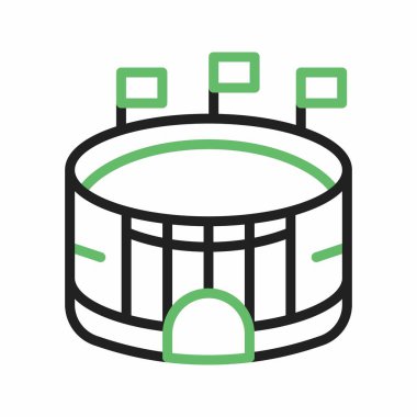 Stadyum ikon vektör görüntüsü. Mobil uygulama web uygulaması ve yazdırma ortamı için uygundur.