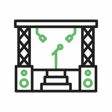 Sahne ikonu vektör görüntüsü. Mobil uygulama web uygulaması ve yazdırma ortamı için uygundur.