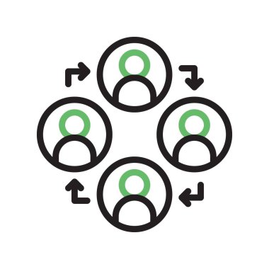 Takım çalışması ikon vektör görüntüsü. Mobil uygulama web uygulaması ve yazdırma ortamı için uygundur.