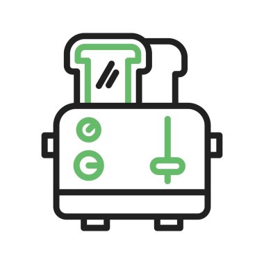 Tost makinesi ikonu vektör görüntüsü. Mobil uygulama web uygulaması ve yazdırma ortamı için uygundur.