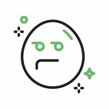 Gülünmeyen Yüz simgesi vektör resmi. Mobil uygulama web uygulaması ve yazdırma ortamı için uygundur.