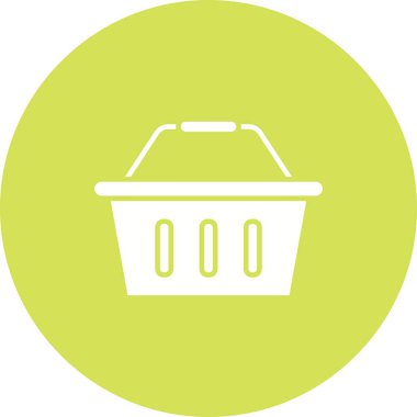 Sepet simgesi vektör görüntüsü. Mobil uygulama web uygulaması ve yazdırma ortamı için uygundur.