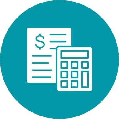 Hesaplama simgesi vektör görüntüsü. Mobil uygulama web uygulaması ve yazdırma ortamı için uygundur.