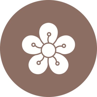 Kiraz çiçeği ikonu vektör görüntüsü. Mobil uygulama web uygulaması ve yazdırma ortamı için uygundur.