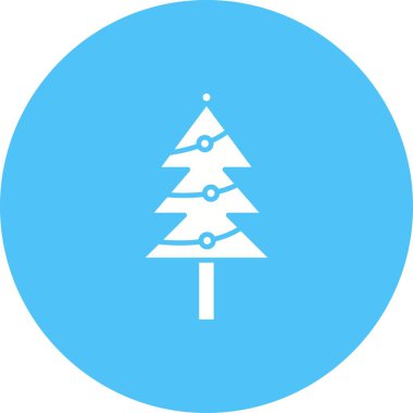 Noel ağacı ikonu vektör görüntüsü. Mobil uygulama web uygulaması ve yazdırma ortamı için uygundur.