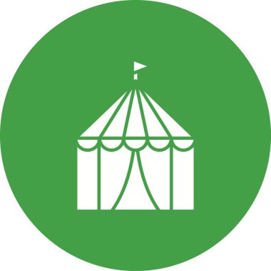 Sirk Çadırı ikonu vektör görüntüsü. Mobil uygulama web uygulaması ve yazdırma ortamı için uygundur.