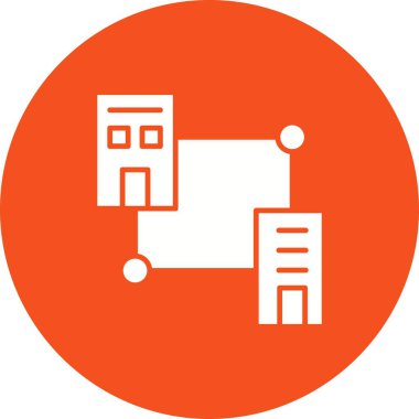 Şirket Ağı simgesi vektör resmi. Mobil uygulama web uygulaması ve yazdırma ortamı için uygundur.