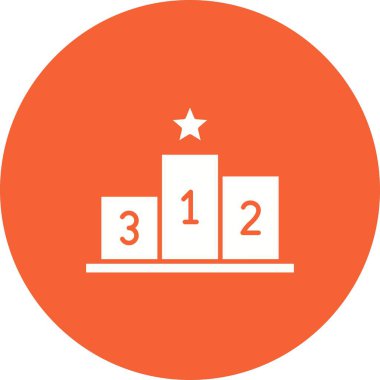 Rekabet simgesi vektör imajı. Mobil uygulama web uygulaması ve yazdırma ortamı için uygundur.