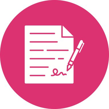 Kontrat simgesi vektör görüntüsü. Mobil uygulama web uygulaması ve yazdırma ortamı için uygundur.