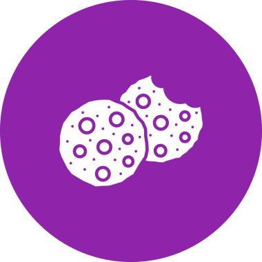 Kurabiyeler ikon vektör görüntüsü. Mobil uygulama web uygulaması ve yazdırma ortamı için uygundur.