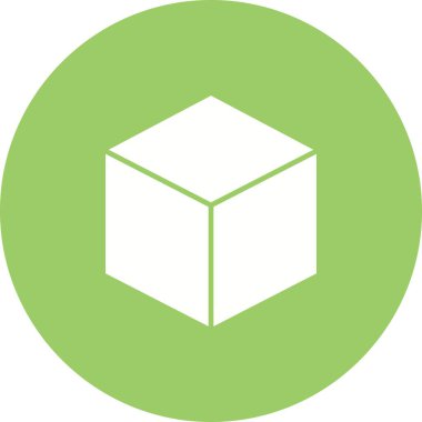 Küp simgesi vektör görüntüsü. Mobil uygulama web uygulaması ve yazdırma ortamı için uygundur.