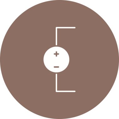 DC Voltaj Kaynak simgesi vektör görüntüsü. Mobil uygulama web uygulaması ve yazdırma ortamı için uygundur.