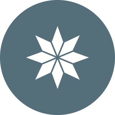 Sekiz Noktalı Yıldız simgesi vektör görüntüsü. Mobil uygulama web uygulaması ve yazdırma ortamı için uygundur.