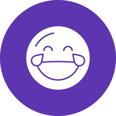 Joy 'un Gözyaşları ikon vektör görüntüsü olan yüz. Mobil uygulama web uygulaması ve yazdırma ortamı için uygundur.