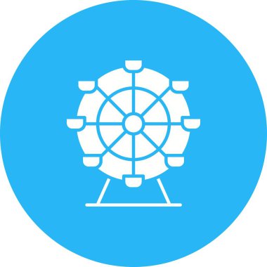 Dönme dolap ikon vektör görüntüsü. Mobil uygulama web uygulaması ve yazdırma ortamı için uygundur.