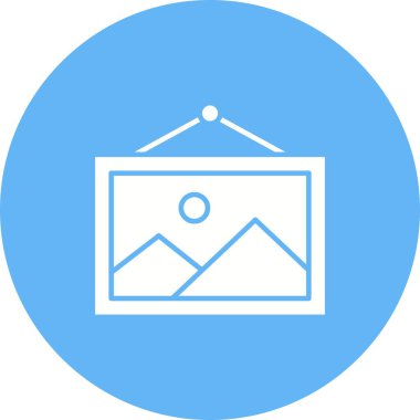 Çerçevelenmiş Resim simgesi vektör resmi. Mobil uygulama web uygulaması ve yazdırma ortamı için uygundur.