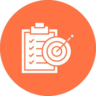 Hedef odaklı simge vektör görüntüsü. Mobil uygulama web uygulaması ve yazdırma ortamı için uygundur.