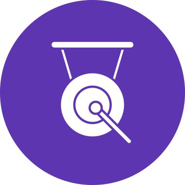 Gong simgesi vektör görüntüsü. Mobil uygulama web uygulaması ve yazdırma ortamı için uygundur.