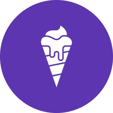 Icecream koni simgesi vektör görüntüsü. Mobil uygulama web uygulaması ve yazdırma ortamı için uygundur.
