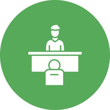 Röportaj simgesi vektör resmi. Mobil uygulama web uygulaması ve yazdırma ortamı için uygundur.