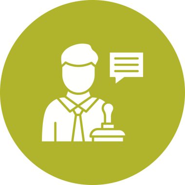 Yasal Danışman ikon vektör görüntüsü. Mobil uygulama web uygulaması ve yazdırma ortamı için uygundur.