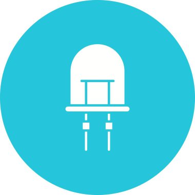 Işık Diyot simgesi vektör görüntüsü yayıyor. Mobil uygulama web uygulaması ve yazdırma ortamı için uygundur.